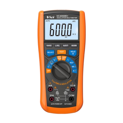 VC4060B+ Insulation Inductance Multimeter, True RMS test, NCV test, Data hold, Backlight, Torch lighting, Max/Min and the difference value between max and min.