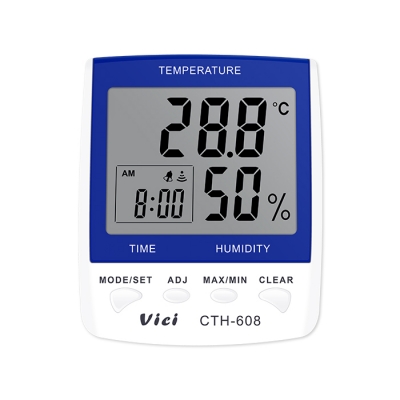 CTH-608  数字温湿度表，时钟、日期功能，最大值、最小值温湿度储存功能。