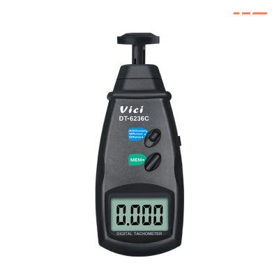 DT-6236C Laser non-contact RPM contact RPM and Surface speed testing Tachometer, Auto memory max/min/last value, Auto store data.