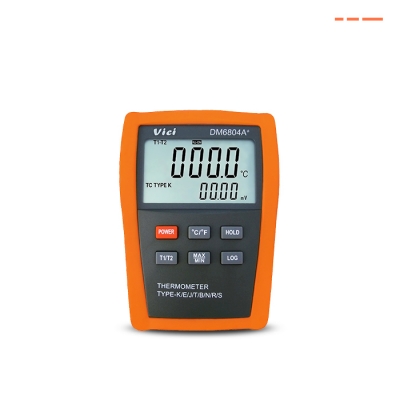 DM6804A+ Dual Display Intelligent Dual Channel Temperature test, Support 8 type thermocouples, Display T1, T2, T1-T2, Data record function.