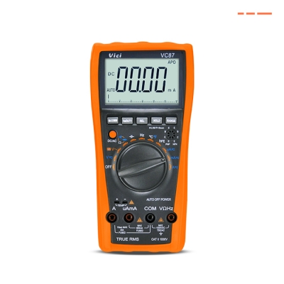 VC87 非线性真有效值最大频响10kHz测量，变频测量，模拟条显示，最大/最小值测量。